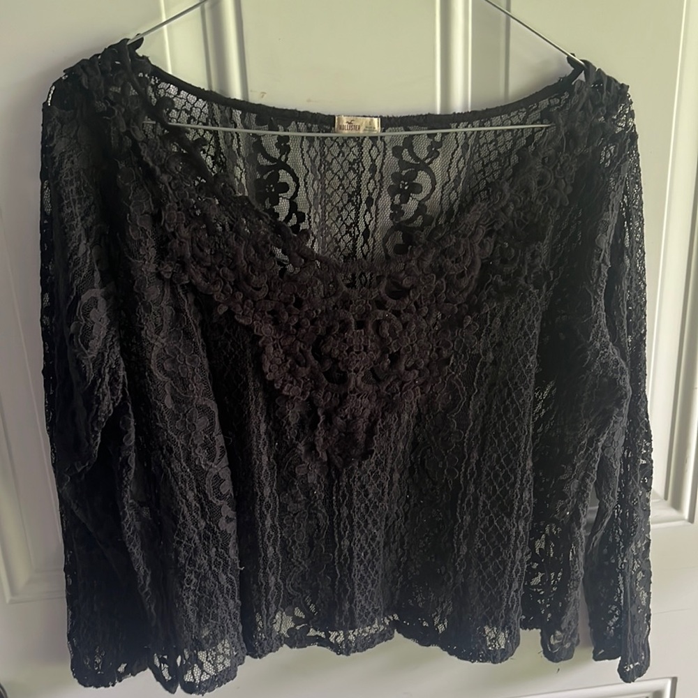 Hollister Black Lace Longsleeve